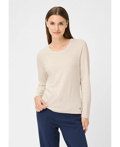 Olsen Women's Solid Long Sleeve T-Shirt