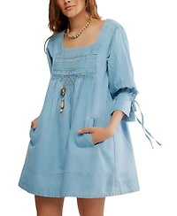 Free People Women's Sonora Cotton Denim Mini Dress