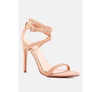Sherri Ankle Braided Strap High Heel Women
