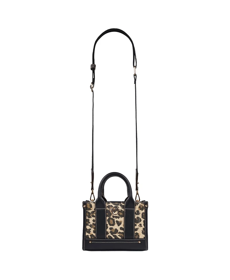 True Religion Leopard/Pu Mini Tote