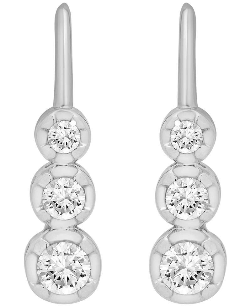 Macy's Diamond Drop Earrings (1/4 ct. t.w.) in Sterling Silver
