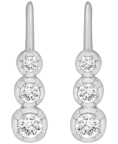 Macy's Diamond Drop Earrings (1/4 ct. t.w.) in Sterling Silver