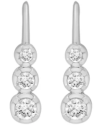 Macy's Diamond Drop Earrings (1/4 ct. t.w.) in Sterling Silver