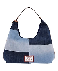True Religion Patchwork Denim Hobo Bag