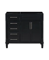 Lovmor 36inch Bathroom Vanity without Sink Freestanding Bathroom Storage Cabinet with 2 Drawers Only Height Adjustable Shelf