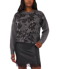 Vince Camuto Women's Sequin Long Sleeves Sweater