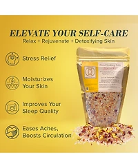 Omm Collection Floral Soaking Bath Salts Jasmin Rose Bag 14oz