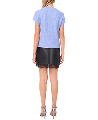 Vince Camuto Women's Lurex Short Sleeves Sweater
