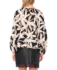 Vince Camuto Women's Ruffle Crewneck Long Sleeve Top