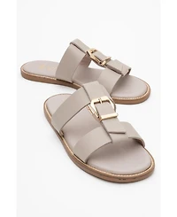 Forever & Always Shoes Sveta Leather Buckled Sandal (Women)