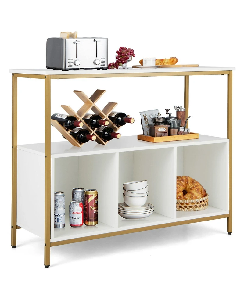 Modern Kitchen Buffet Sideboard with 3 Compartments