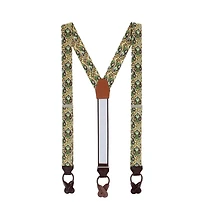 Trafalgar Men's Shall We Dance Silk Novelty Button End Suspenders
