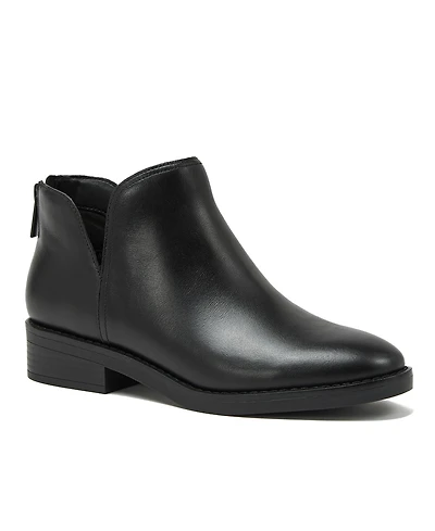 Lands' End Women's Essential Zip Up Ankle Booties