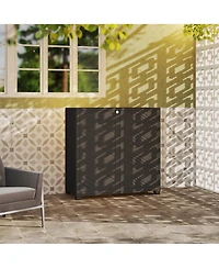 Decksplore Diamond-Shaped Outdoor Storage Cabinet