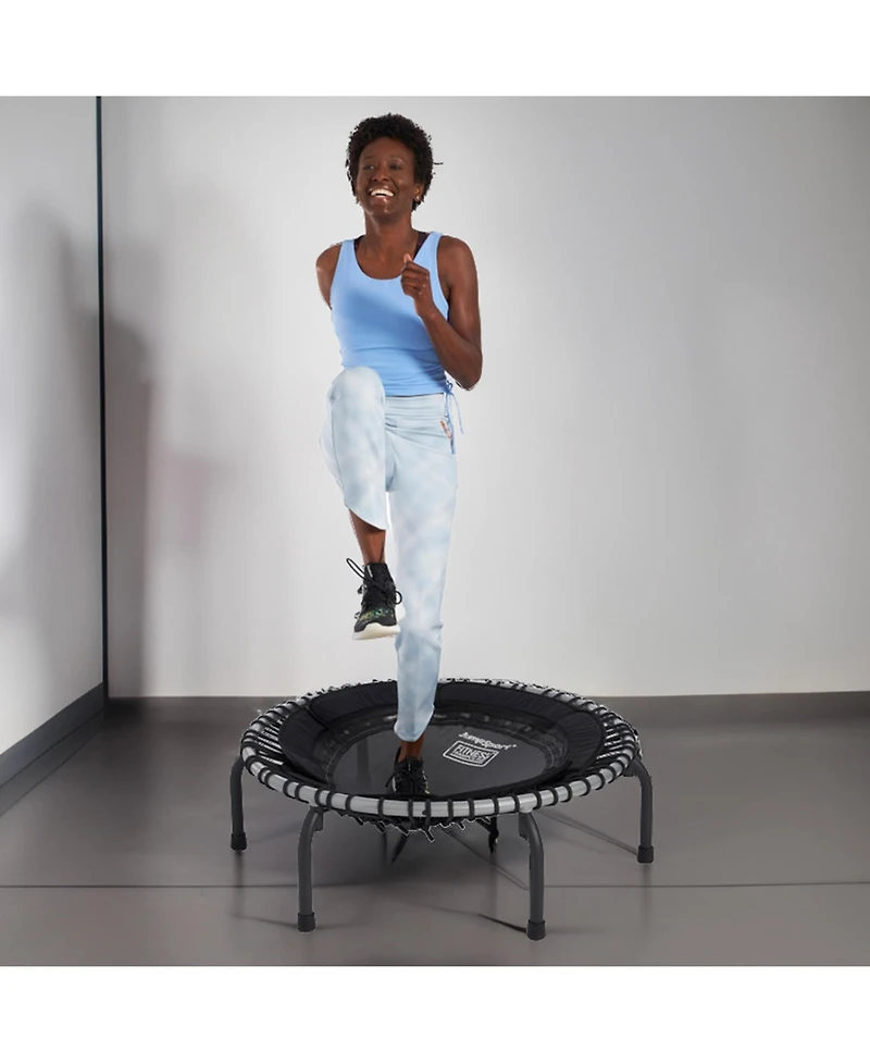 JumpSport 370 Home Gym 39" Heavy Duty Fitness Trampoline with 4-In-1 Dvd, Black