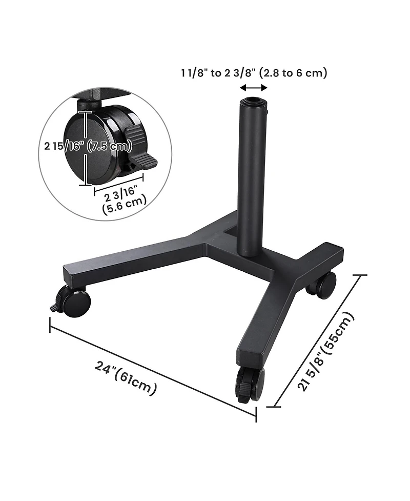 Yescom WinSpin 48" Giant Prize Wheel Mobile Base Rolling Floor Stand with Wheels for Trade Show Brand Opening Events Carnival