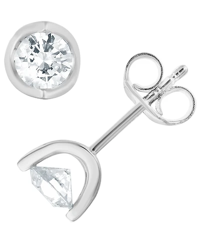 Macy's Certified Diamond Stud Earrings (1 ct. t.w.) in 14K White Gold (also in 14K Yellow Gold)