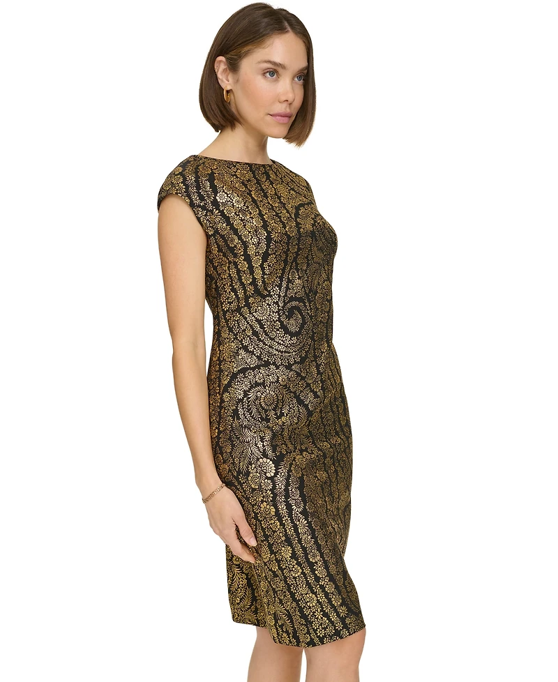 Tommy Hilfiger Petite Foil Print Sheath Dress