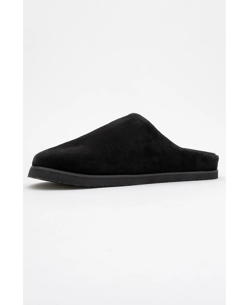 Forever & Always Shoes Space Leather Slide Sandal (Women)