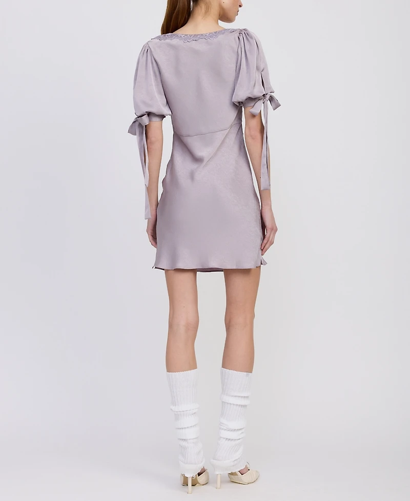 En Saison Women's Aracella Scoop Neck A-line Mini Dress