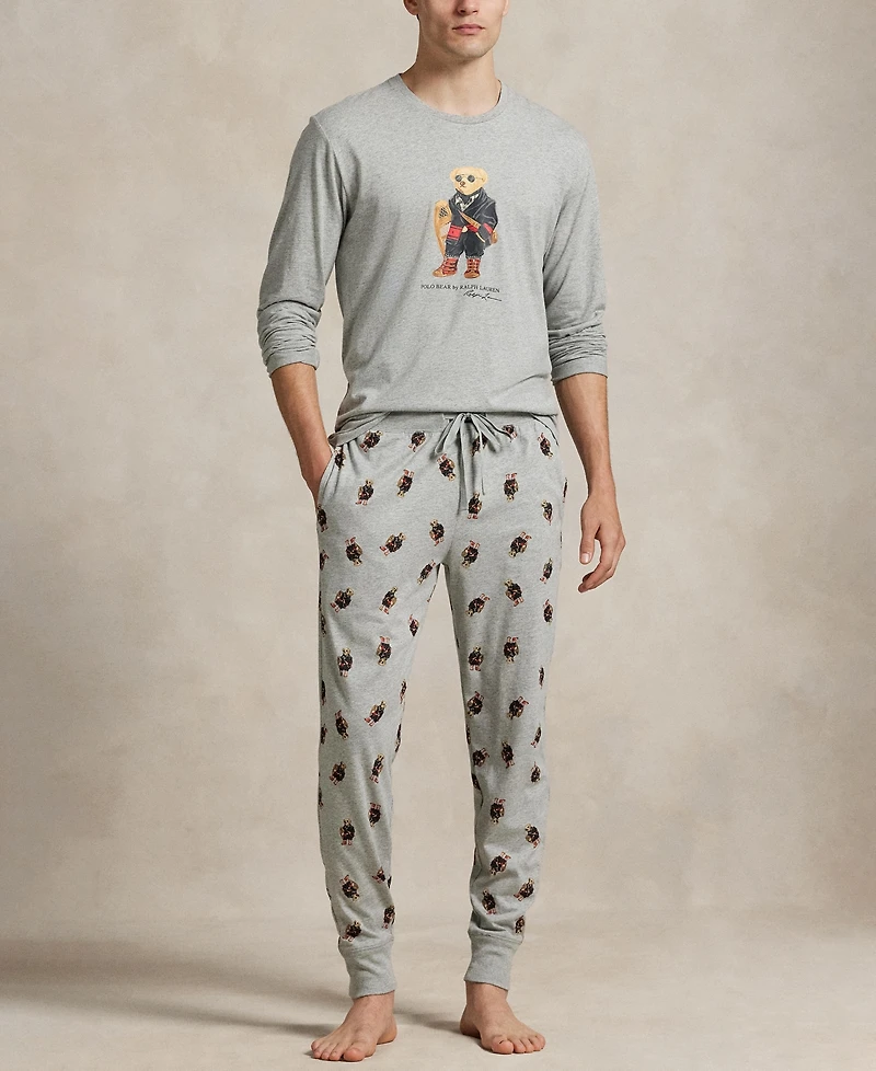 Polo Ralph Lauren Men's 2-Piece Long Sleeve Shirt and Jogger Pajama Set