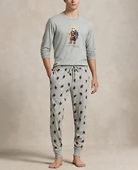 Polo Ralph Lauren Men's 2-Piece Long Sleeve Shirt and Jogger Pajama Set