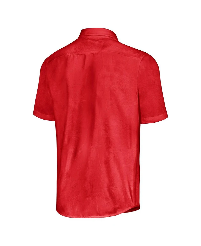 Tommy Bahama Men's Crimson Alabama Tide Sport Coconut Point Palm Vista IslandZone Button-Up Shirt