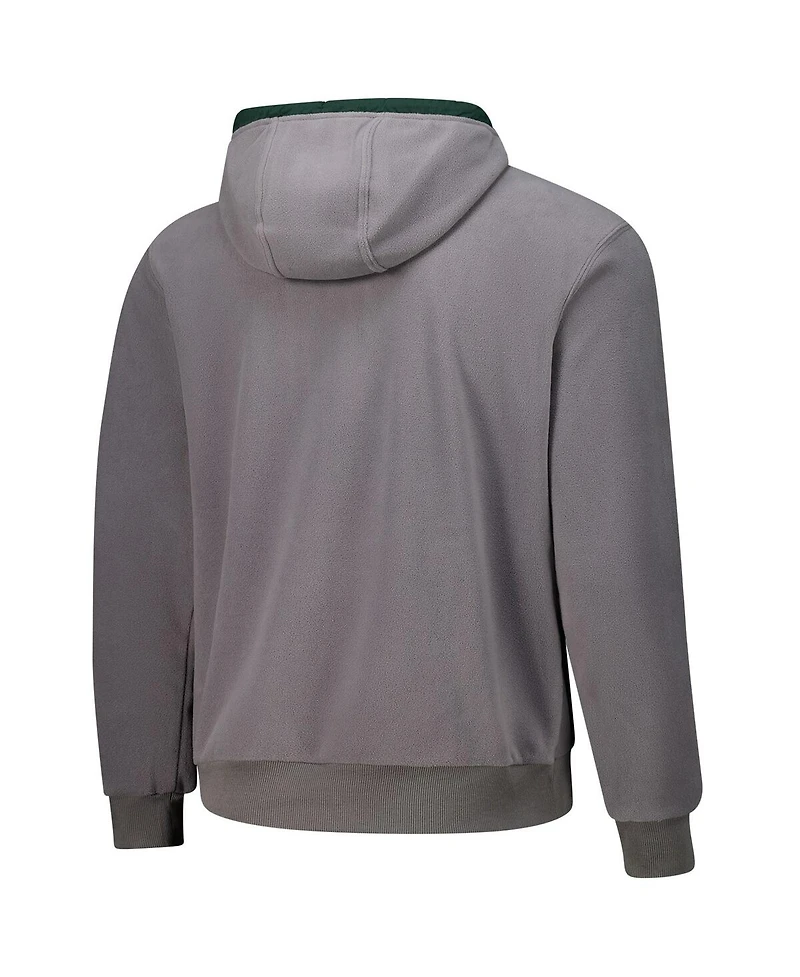 Columbia Men's Gray Michigan State Spartans Flanker Fleece Pullover Hoodie