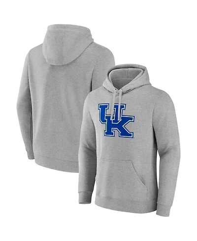 Fanatics Men's Heather Gray Kentucky Wildcats Applique Fleece Pullover Hoodie