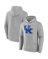 Fanatics Men's Heather Gray Kentucky Wildcats Applique Fleece Pullover Hoodie