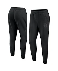 Fanatics Men's Black Boston Bruins Authentic Pro Road Fleece Sweatpants