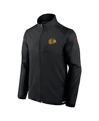 Fanatics Men's Black Chicago Blackhawks Authentic Pro Rink Fleece Full-Zip Jacket