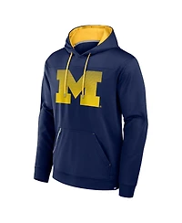 Fanatics Men's Navy Michigan Wolverines Defender Dot Faded Primary Pullover Hoodie
