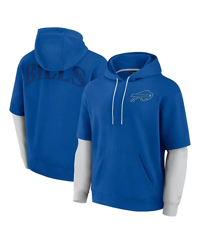 Fanatics Men's and Women's Royal Buffalo Bills Sleek Elements Pullover Hoodie