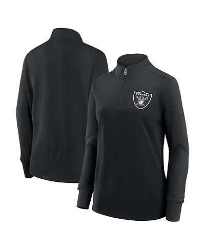 Logo Athletic Women's Black Las Vegas Raiders Velocity Quarter-Zip Jacket