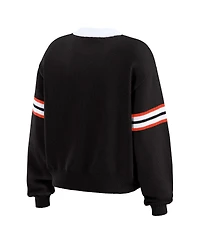 Wear by Erin Andrews Women's Black Cincinnati Bengals Lace-Up Sweater
