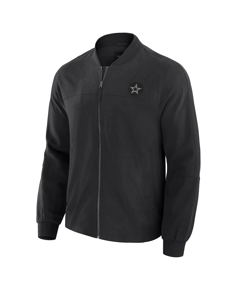 J. Palmer Men's Black Dallas Cowboys Lightweight Cover-4 Tri-Blend Full-Zip Jacket