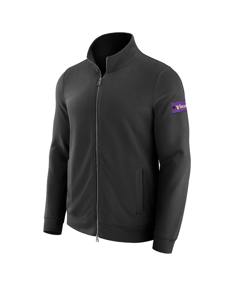 J. Palmer Men's Black Minnesota Vikings QB1 Full-Zip Sweatshirt