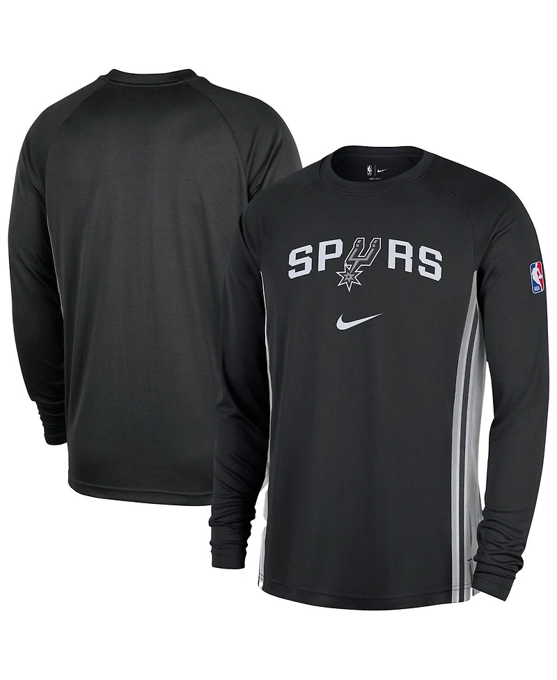 Nike Men's Black San Antonio Spurs 2025/26 Authentic Pre-Game Legend Dri-fit Long Sleeve Shooting Shirt