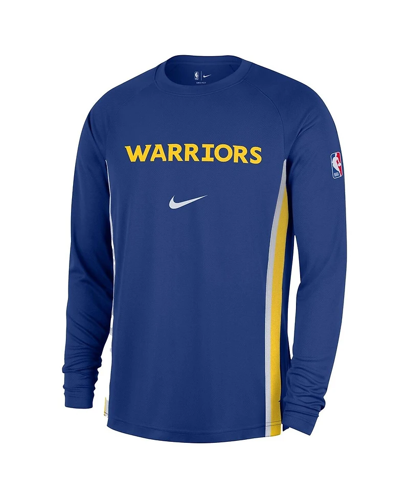 Nike Men's Royal Golden State Warriors 2025/26 Authentic Pre-Game Legend Dri-fit Long Sleeve Shooting Shirt