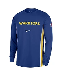 Nike Men's Royal Golden State Warriors 2025/26 Authentic Pre-Game Legend Dri-fit Long Sleeve Shooting Shirt