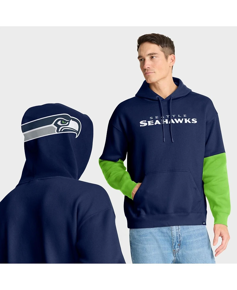 Fanatics Men's College Navy Seattle Seahawks Helmet Pullover Hoodie
