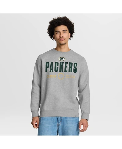 Fanatics Men's Heather Gray Green Bay Packers Direct Handoff Legacy Pullover Sweatshirt