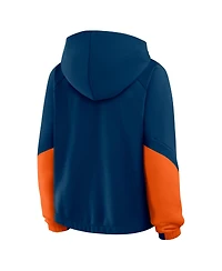 Fanatics Women's Navy Chicago Bears Oversized Redzone Bubble Screen Pullover Hoodie
