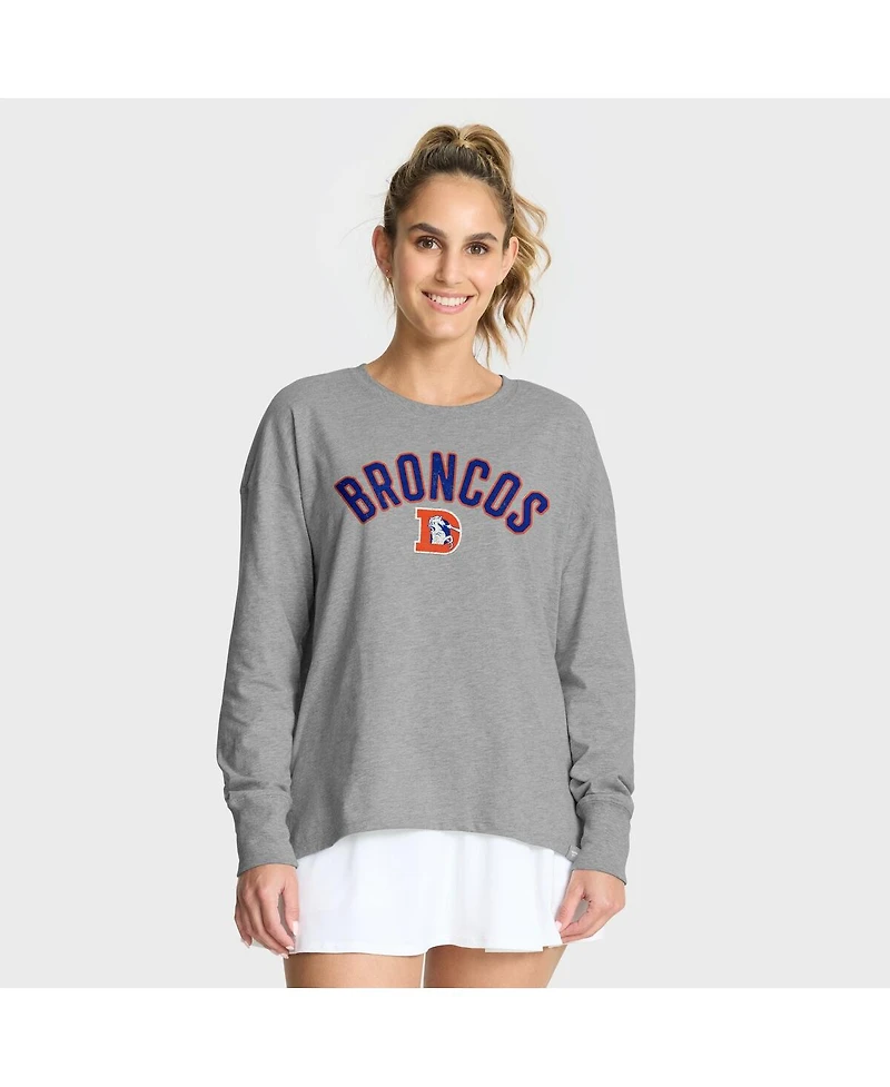 Fanatics Women's Heather Gray Denver Broncos Hometown Legacy Long Sleeve T-Shirt