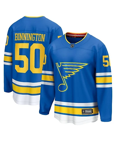Fanatics Men's Jordan Binnington Blue St. Louis Blues Home Breakaway Player Jersey