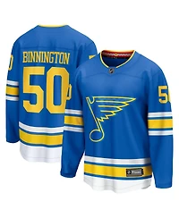 Fanatics Men's Jordan Binnington Blue St. Louis Blues Home Breakaway Player Jersey