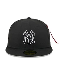 New Era x Alpha Industries Men's Black York Yankees 59FIFTY Fitted Hat