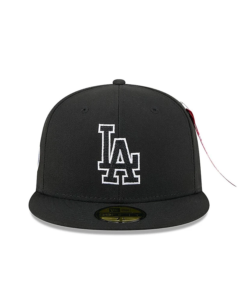 New Era x Alpha Industries Men's Black Los Angeles Dodgers 59FIFTY Fitted Hat