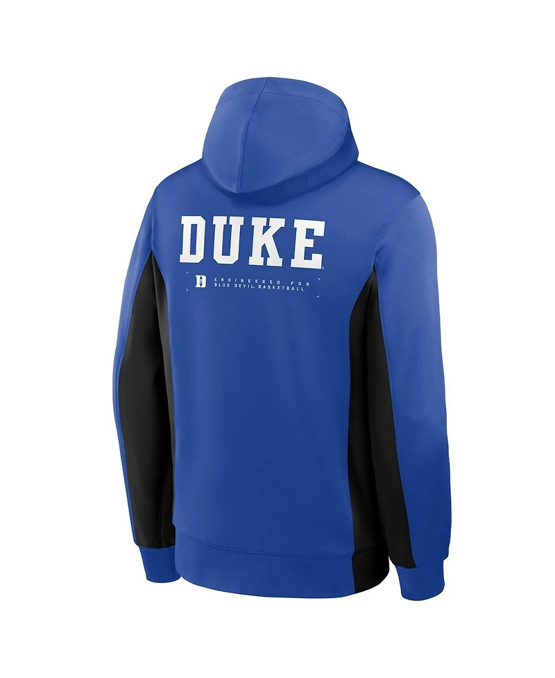 Nike Men's Royal/Black Duke Blue Devils Dri-fit Game Full-Zip Hoodie Jacket